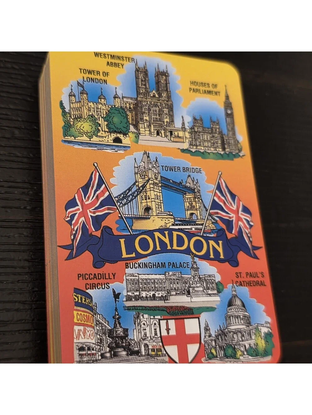 London Souvenir Playing Cards Complete Deck With Jokers Plastic Case England EUC